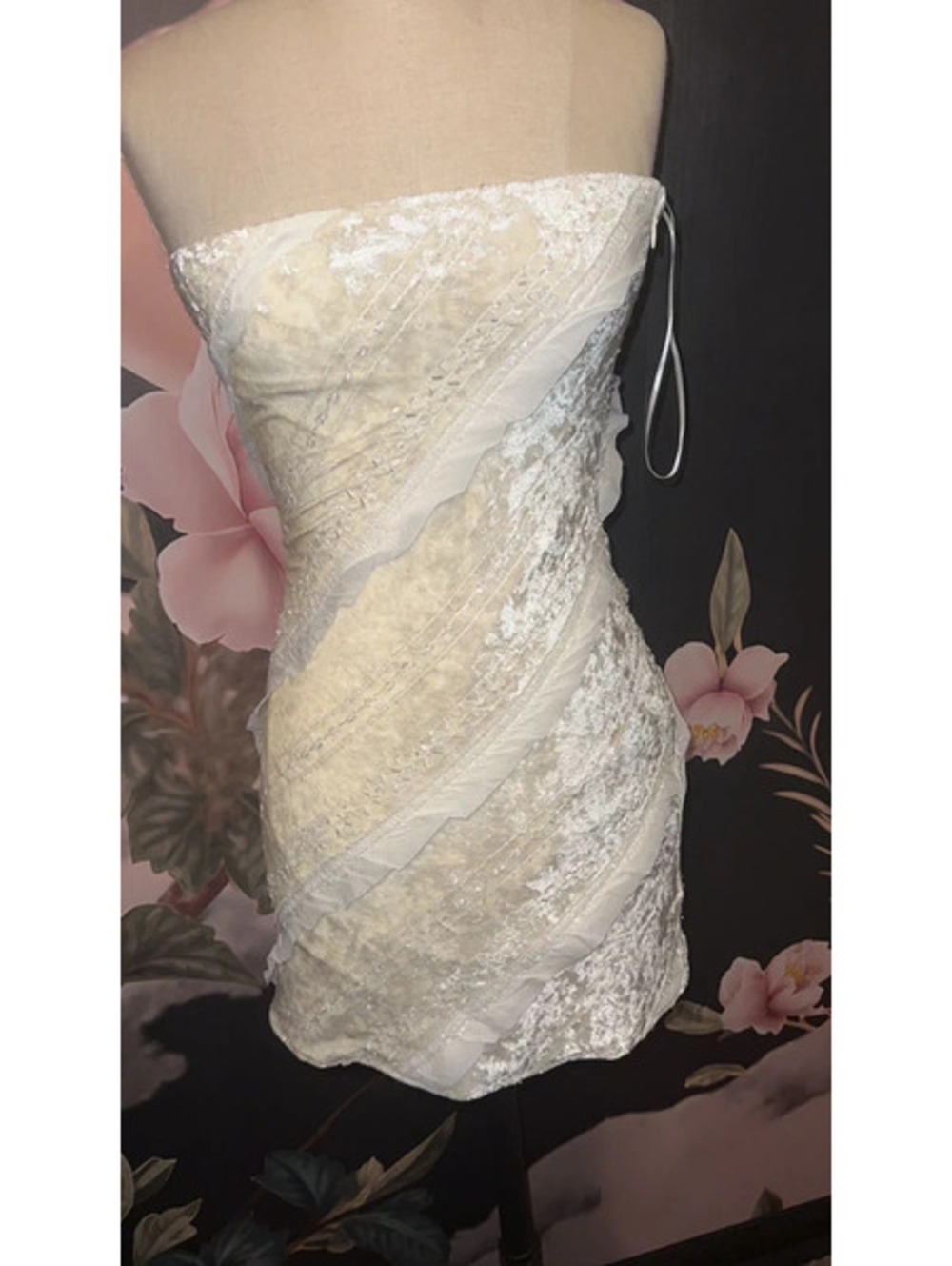 Altar'd State Women's Cream and White Dress